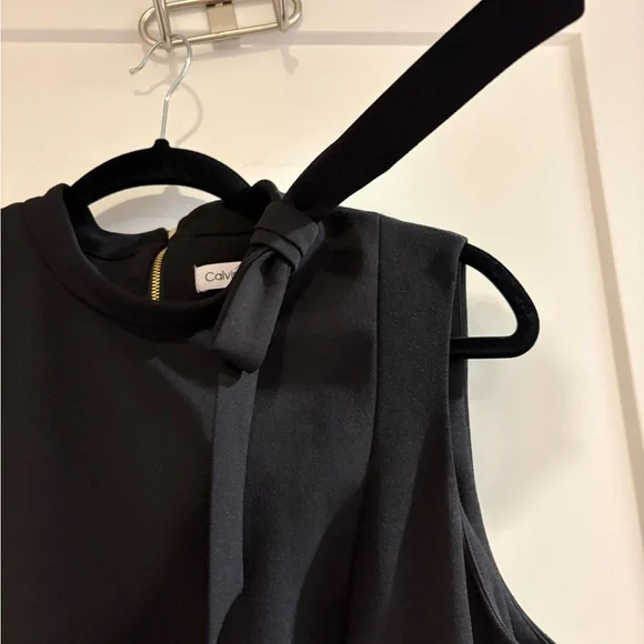 Calvin Klein Black Midi Sheath Cocktail Dress | Needs Hem Fixed | Fire Sale - Picture 3 of 6